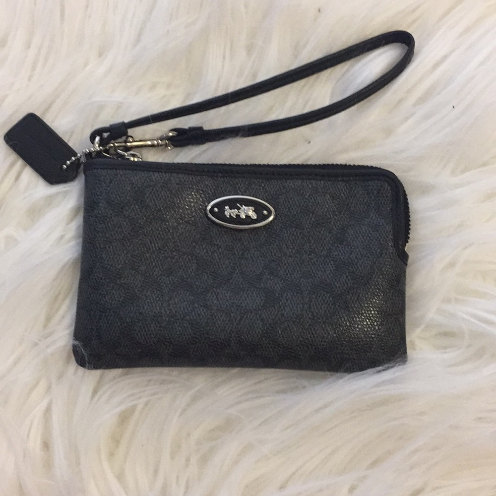 black coach wristlet